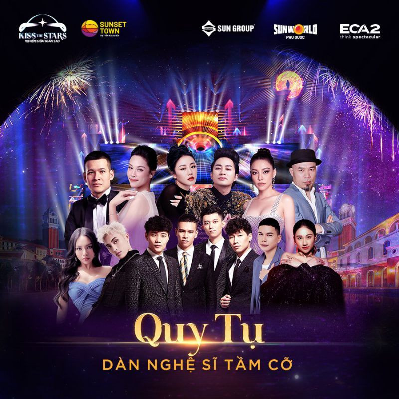 Dàn nghệ sĩ hùng hậu tại sự kiện New Year Countdown Phú Quốc 2023