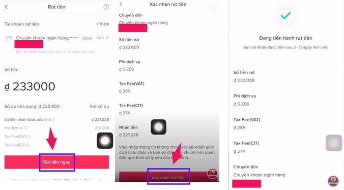 Đăng ký rút tiền từ TikTok Shop