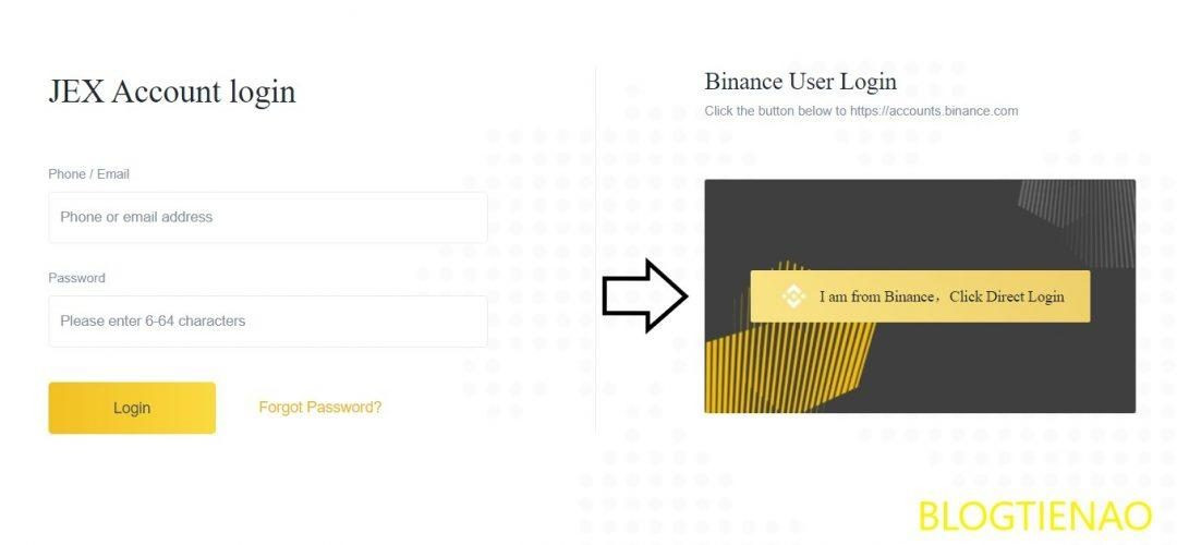 Đăng nhập tài khoản Binance