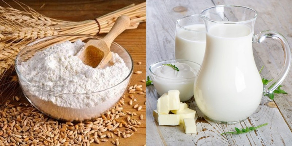 Đắp mặt bằng bột gạo lứt và sữa tươi
