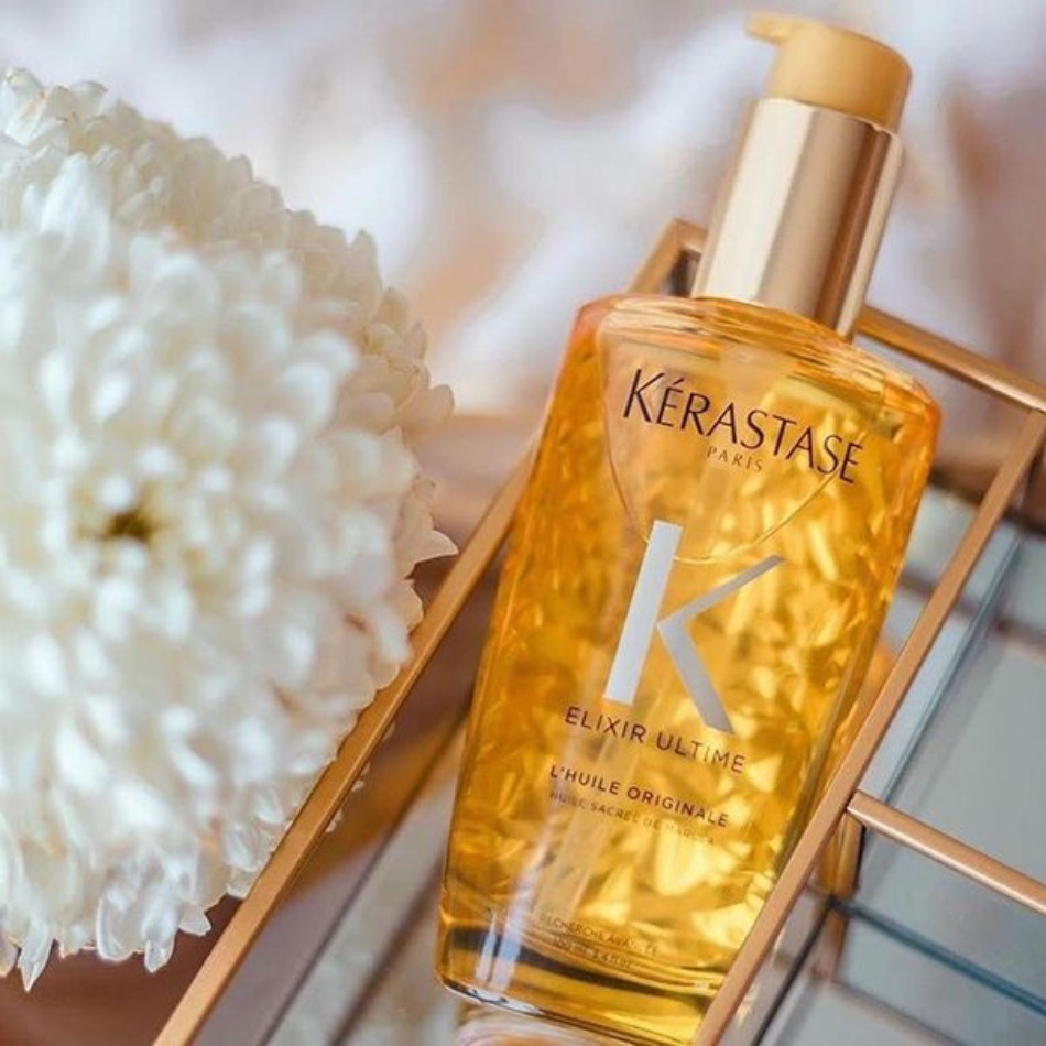 Dầu dưỡng phục hồi tóc uốn Kerastase Elixir Ultime