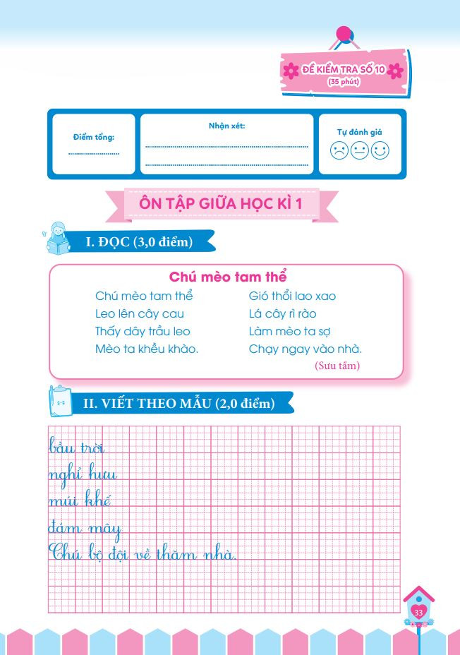 Đề Thi Giữa Kì 1 Môn Tiếng Việt Lớp 1