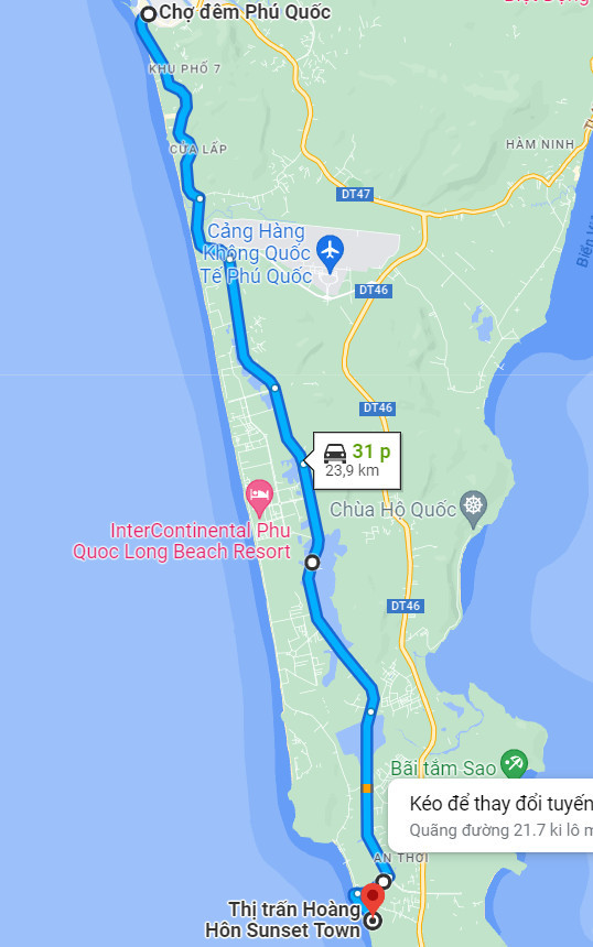 Di chuyển đến Cầu Hôn Phú Quốc