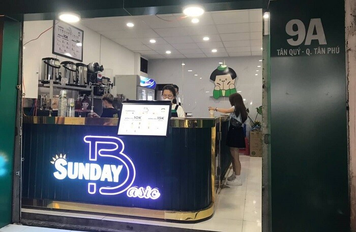 Điều kiện về mặt bằng để nhượng quyền trà sữa Sunday Basic