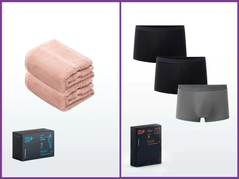 Đồ lót tiện lợi cùng khăn tắm ONOFF