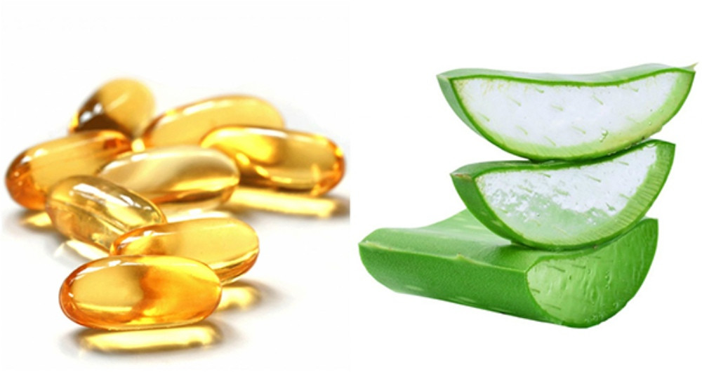 Dùng Vitamin E và nha đam làm trắng da tiện lợi hàng ngày