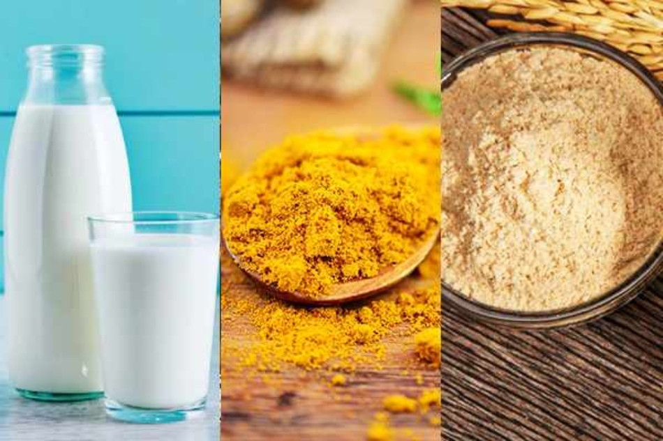Dưỡng trắng da với tinh bột nghệ, cam gáo và sữa tươi