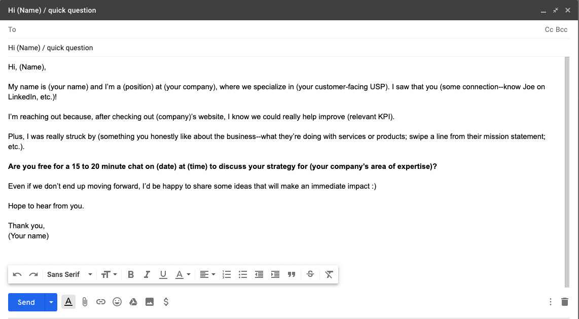 Email cần thiết kế gọn gàng, dễ nhìn