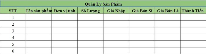 File quản lý đơn hàng theo sản phẩm