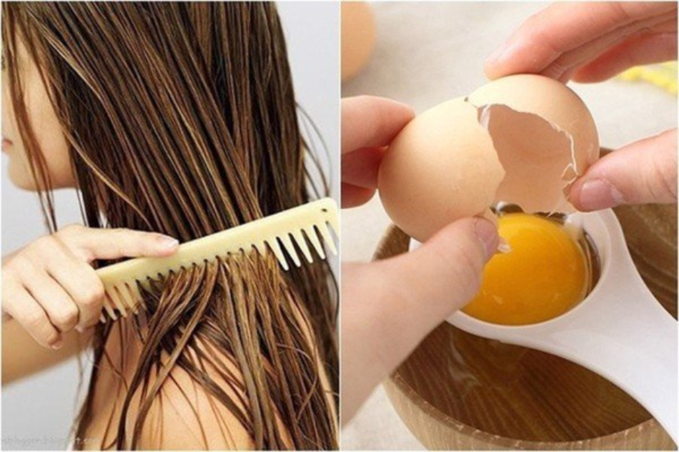 Giảm gàu sau khi nhuộm tóc với trứng gà