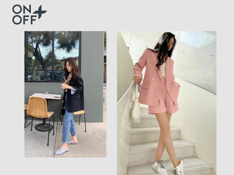 Giày sục phối với trang phục công sở