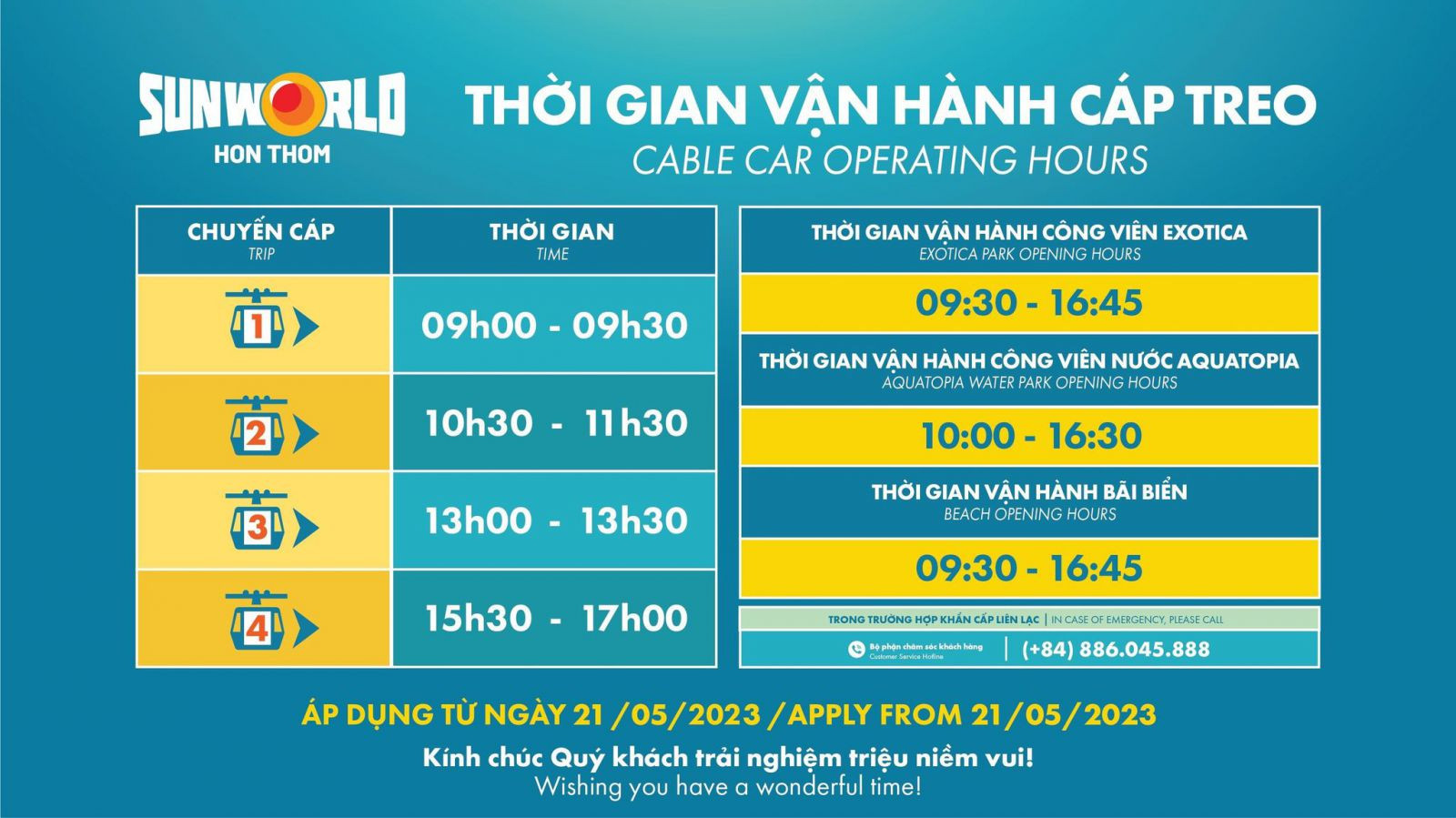 Giờ mở cửa cáp treo Phú Quốc