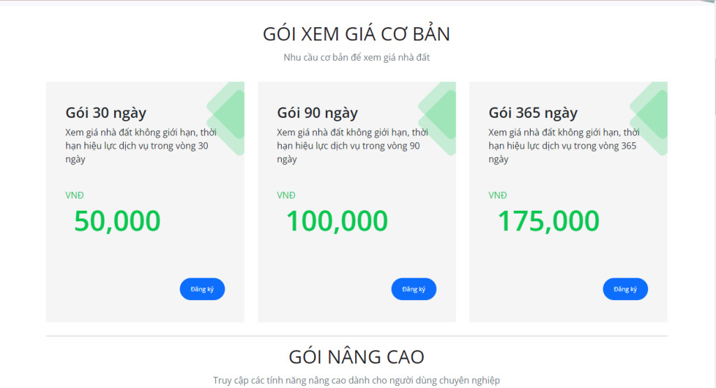 Gói dịch vụ thành viên Biggee