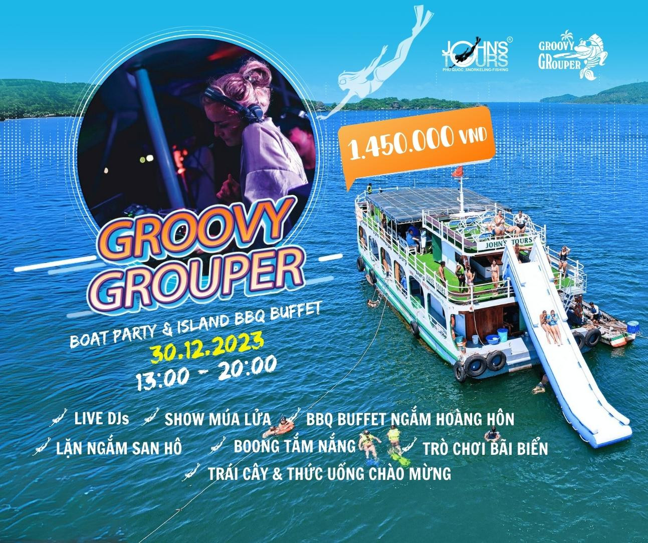 Groovy Grouper Phú Quốc: Bữa Tiệc Cuối Năm Độc Đáo Không Thể Bỏ Lỡ