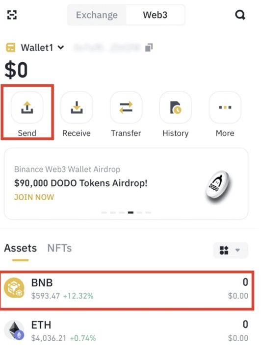 Gửi token từ Ví Web3