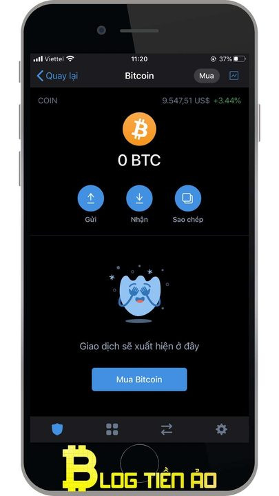 Gửi và nhận coin trên ví Trust
