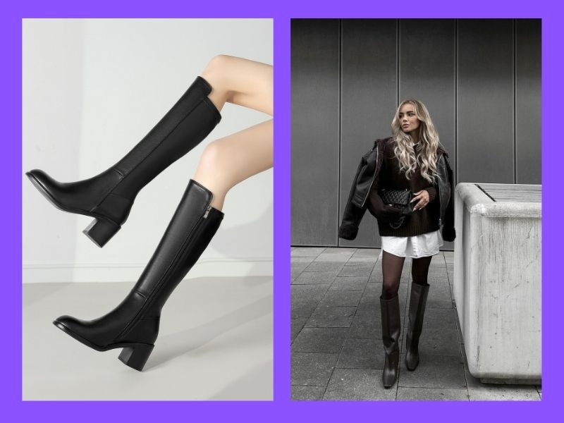 Hoodie kết hợp boot cổ cao