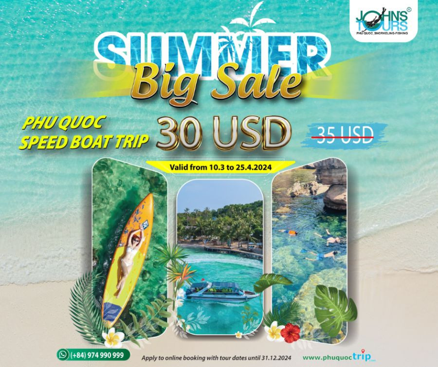 [Summer Big Sale] ONLY $30 FOR PHU QUOC SPEED BOAT TRIP
