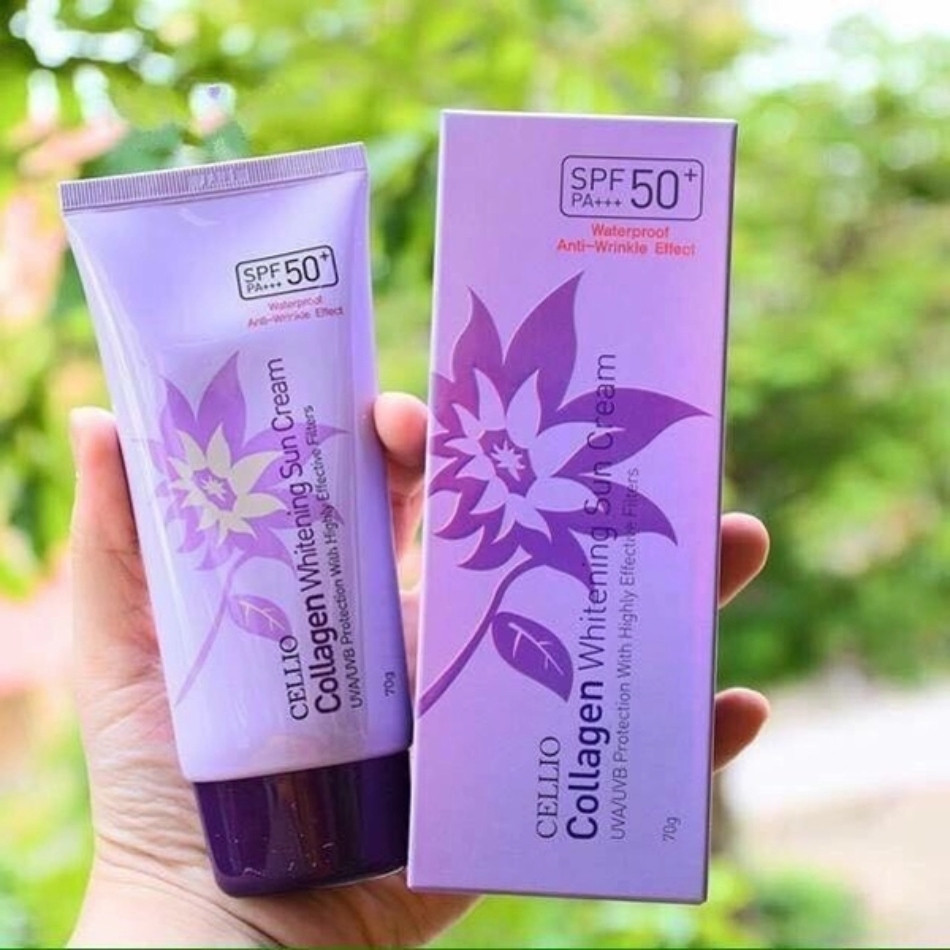 Kem Chống Nắng Cellio Collagen Whitening Sun Cream