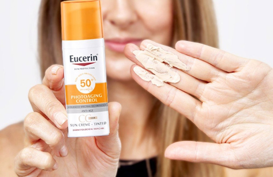 Kem chống nắng nâng tone che khuyết điểm Eucerin Sun Creme Face Tinted