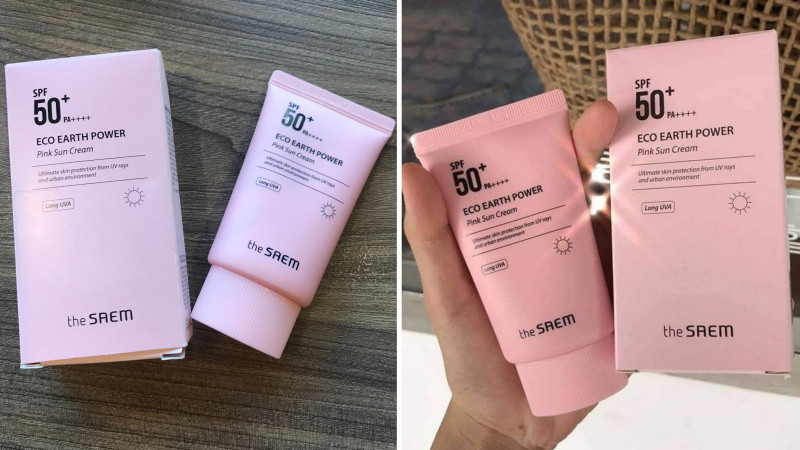 Kem Chống Nắng The Saem Eco Earth Power Pink Suncream