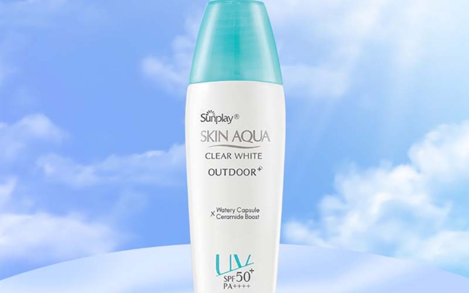 Kem chống nắng vật lý Sunplay Skin Aqua Mineral Defense Oil Clear Milk