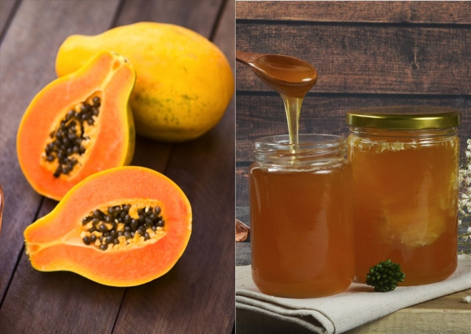 Kết hợp mật ong và đu đủ