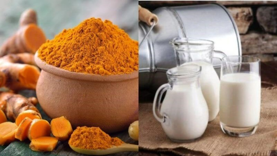 Kết hợp tinh bột nghệ và sữa tươi dưỡng trắng da