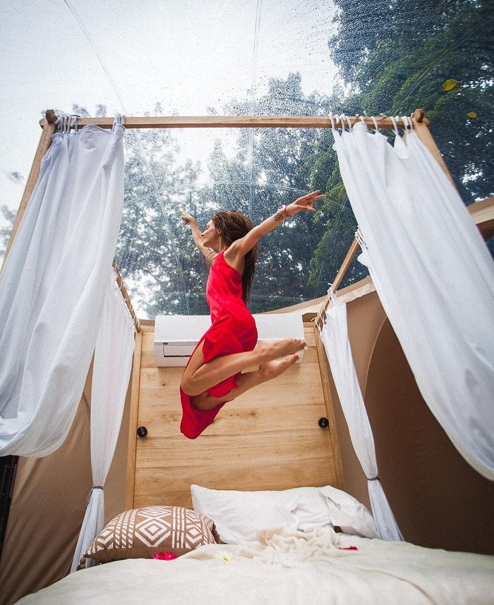 Khách sạn Satori Bubbles Hotel dưới bầu trời đầy sao