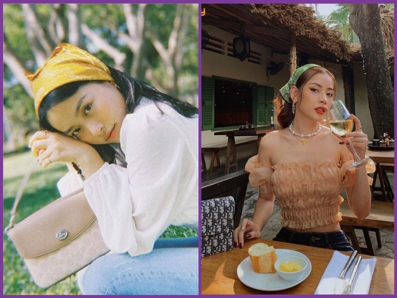 Khăn bandana phối hợp với trang phục