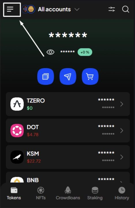 Khóa ví trong SubWallet
