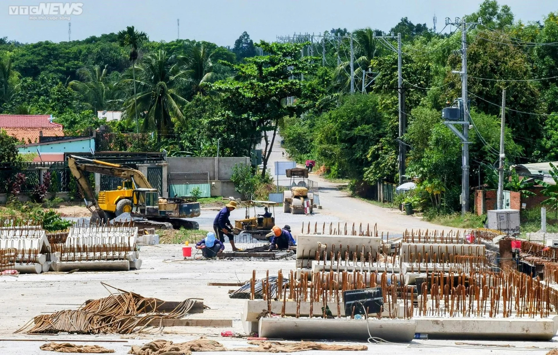 Khối lượng công việc đã hoàn thành của cầu Long Đại