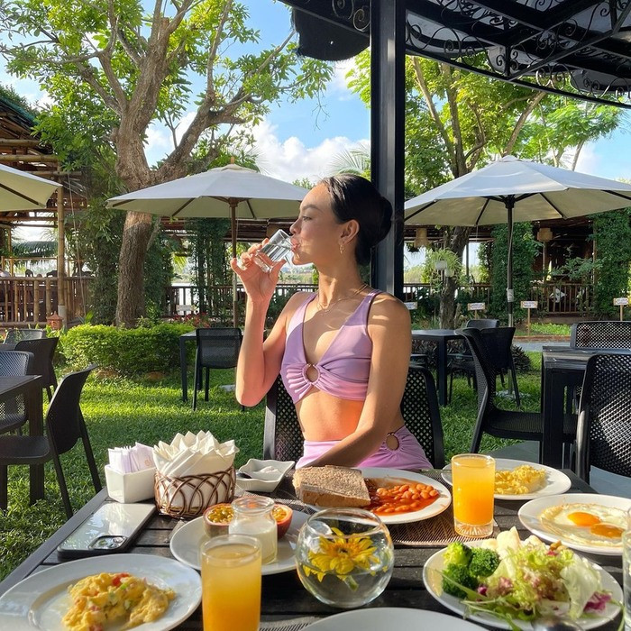 Không gian ăn uống ngoài trời tại Bel Marina Hội An Resort