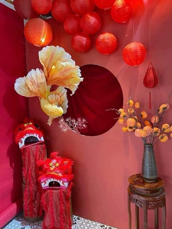 Không gian trang trí Trung Thu tại công ty