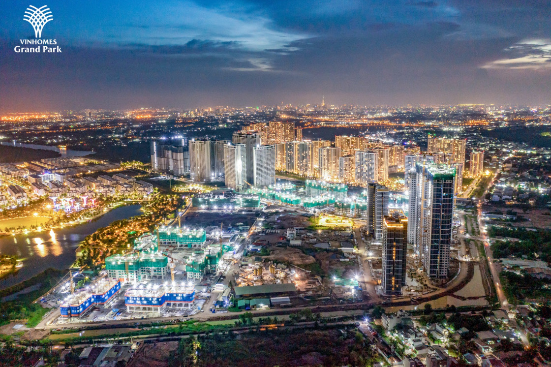 Khung cảnh nội khu dự án Vinhomes Grand Park