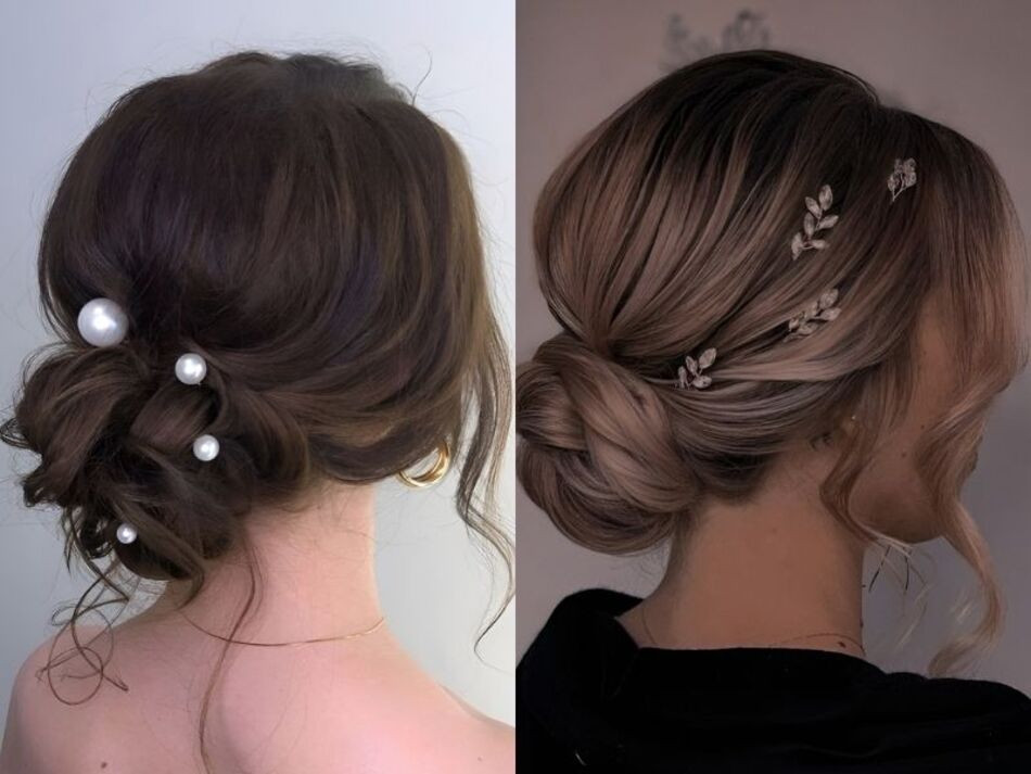 Kiểu tóc tết búi thấp dễ làm