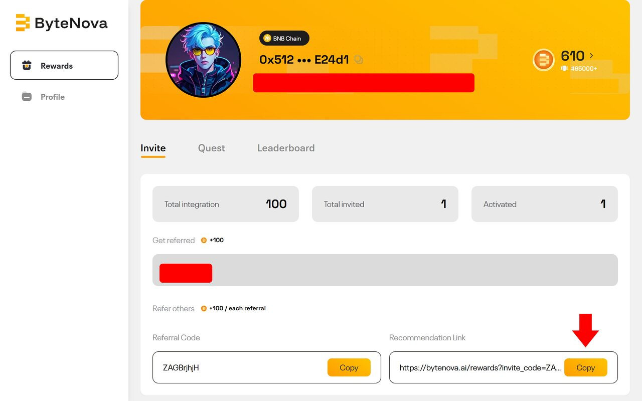 Liên kết giới thiệu ByteNova