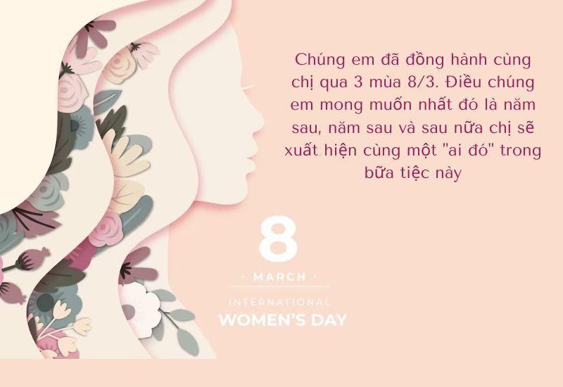 Lời chúc 8/3 Từ Trái Tim