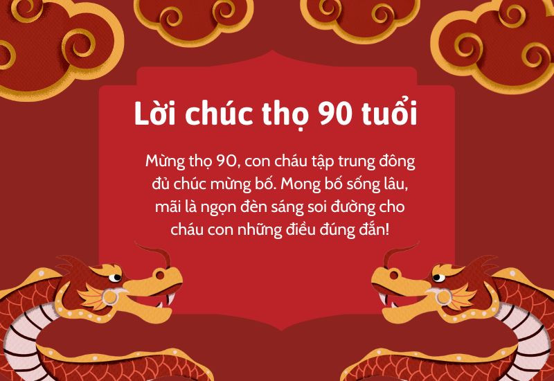 Lời chúc mừng thượng thọ 90 tuổi