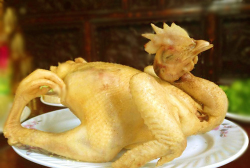 Luộc gà với bí quyết giữ màu vàng và độ tươi ngon