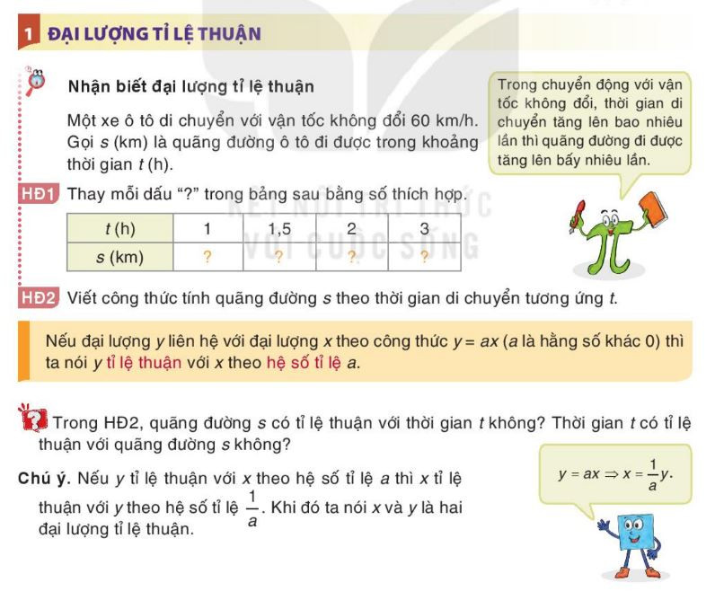 Đại lượng tỉ lệ thuận lớp 7: Kiến thức quan trọng trong môn Toán