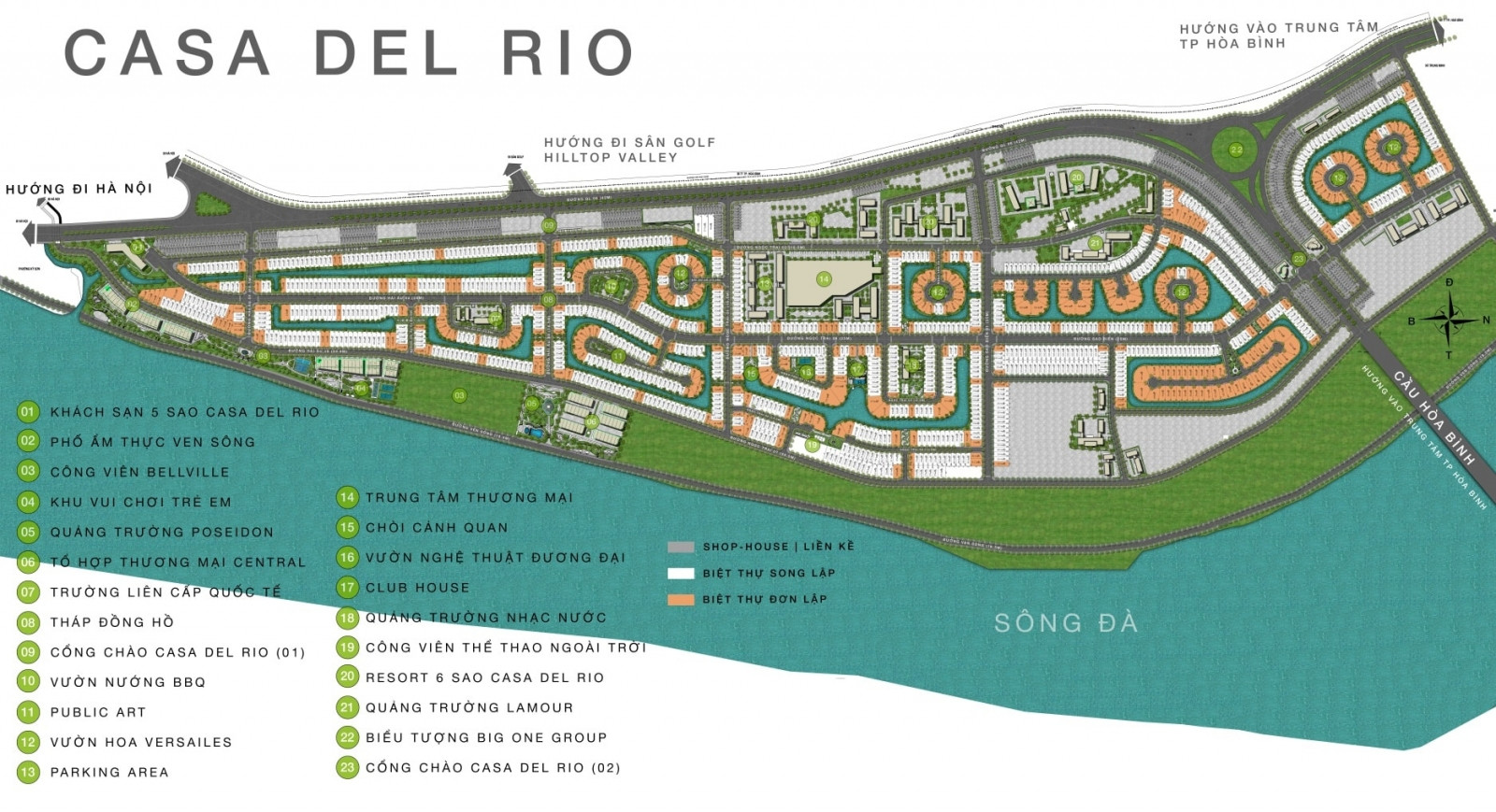 Mặt bằng chi tiết Casa Del Rio