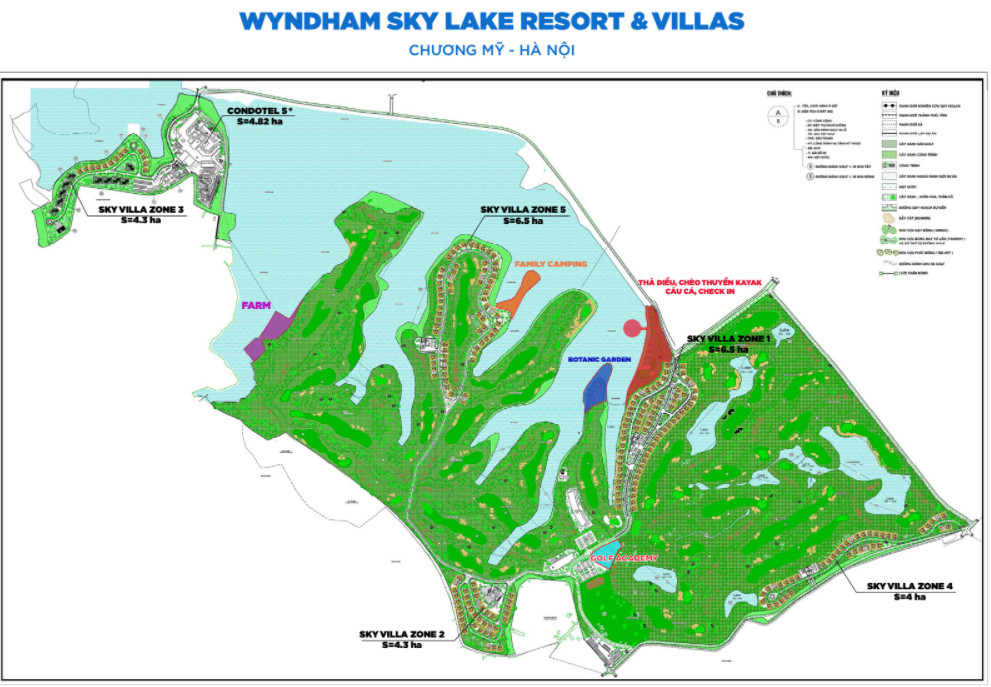 Mặt bằng dự án biệt thự Wyndham Sky Lake