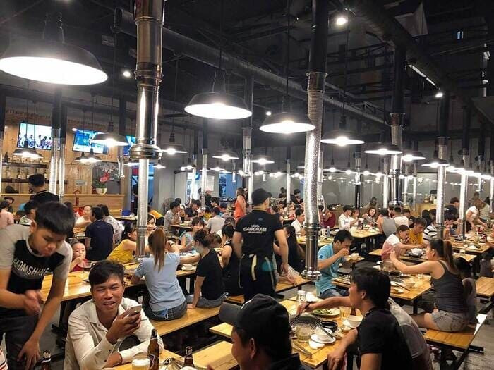Mặt bằng quán nướng không khói