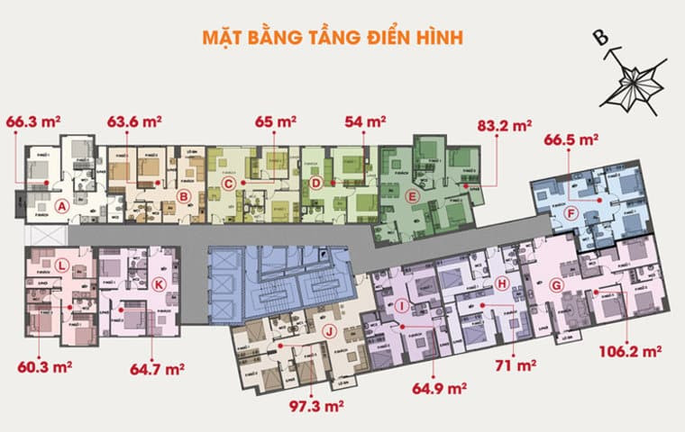 Mặt bằng tổng thể dự án 91 Phạm Văn Hai