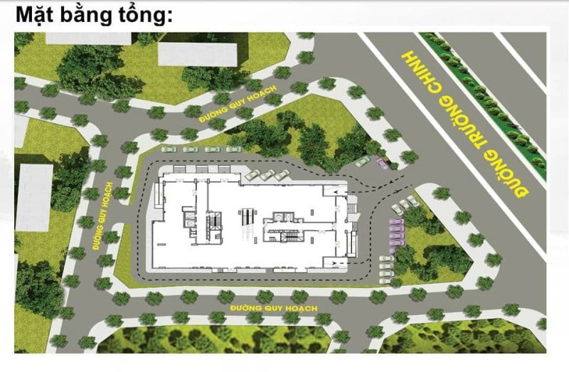 Mặt bằng tổng thể dự án căn hộ 27 Trường Chinh