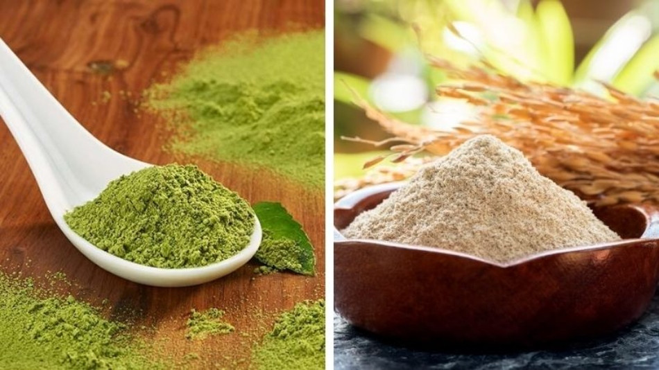 Mặt nạ gạo lứt và bột trà xanh