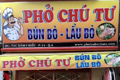 Mẫu biển quảng cáo quán ăn bình dân
