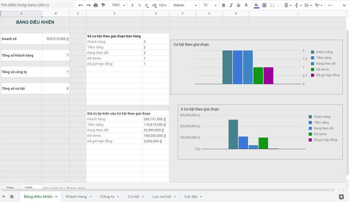 Mẫu file excel quản lý khách hàng chuyên nghiệp