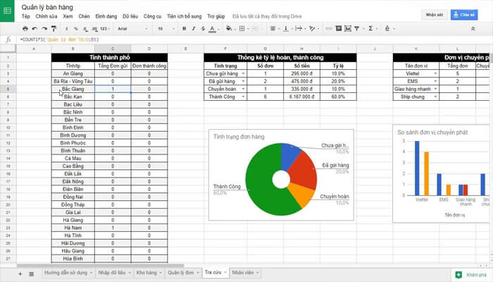 Mẫu file Excel quản lý nguyên liệu
